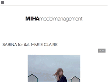 Tablet Screenshot of miha-modelmanagement.com